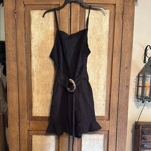 NWT LOFT Black Women's romper Shorts with Belt